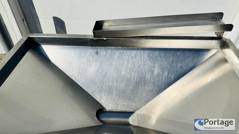 Vegetable / Produce Sorting / Washing / Cleaning / Holding Station  |  S.S. V-Bottom Trough w/Bottom Discharge