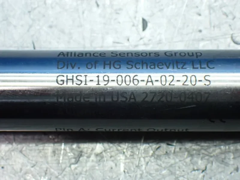 ALLIANCE SENSORS GROUP 3 LINEAR VARIABLE INDUCTIVE TRANSDUCER POSITION SENSORS  -  GHSI-19-006-A-02-20-S