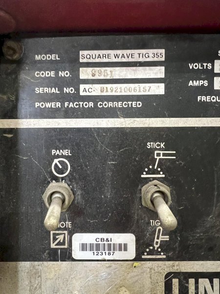 LINCOLN SQUARE WAVE MODEL #TIG-355 WELDER POWER SOURCE STOCK: #18910