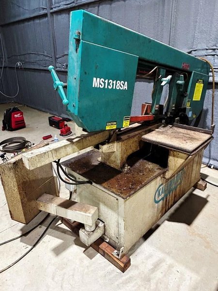 18.5" X 10.6" CLAUSING KALAMAZOO MS1318SA MITERING HORIZONTAL BAND SAW