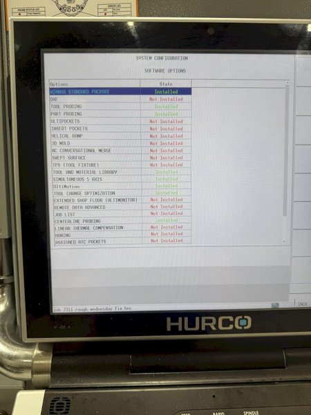 HURCO MODEL VMX60-SRTi 5-AXIS CNC VERTICAL MACHINING CENTER