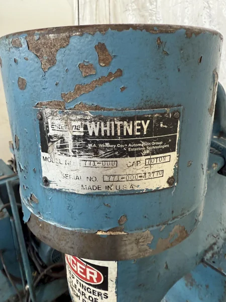 70 TON WHITNEY C-FRAME HYDRAULIC WEB PUNCH WITH POWER UNIT: STOCK #23389