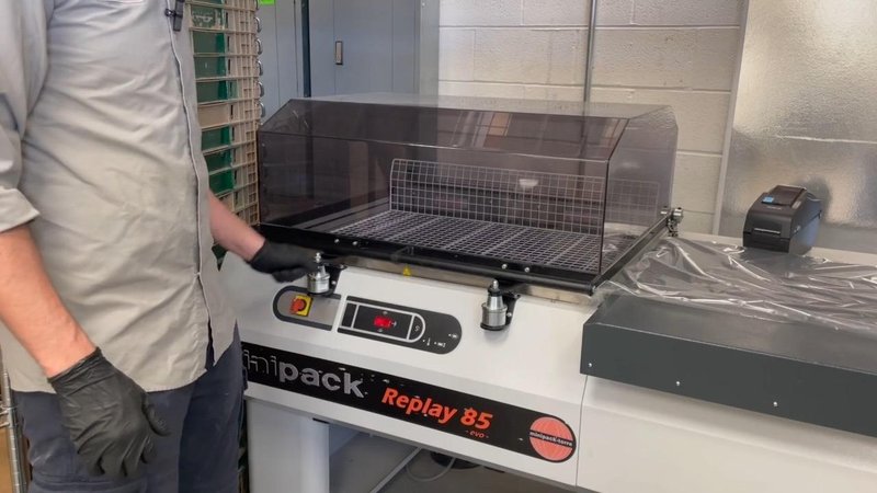 Minipack REPLAY RP85 Semi-Automatic L-Bar Sealer Shrink Wrapper with Shrink Chamber, 2021