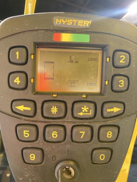 Hyster E70XN Electric Cushion Tire Forklift, 2020 – 7,000 lb Capacity, AC Drive, Sit-Down Rider