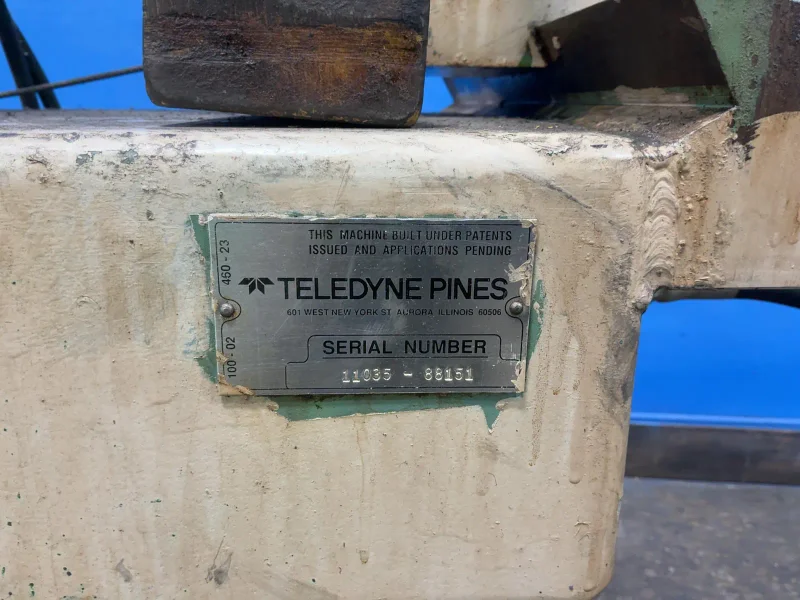 TELEDYNE PINES HORIZONTAL TUBE BENDER