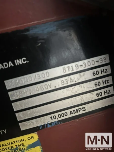 300 TON 23 OZ ENGEL MODEL ES1300/300 INJECTION MOLDING MACHINE MFG 1998