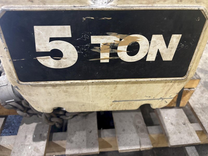 5 TON COFFING ELECTRIC CHAIN HOIST WITH POWERED TROLLEY: STOCK #22809