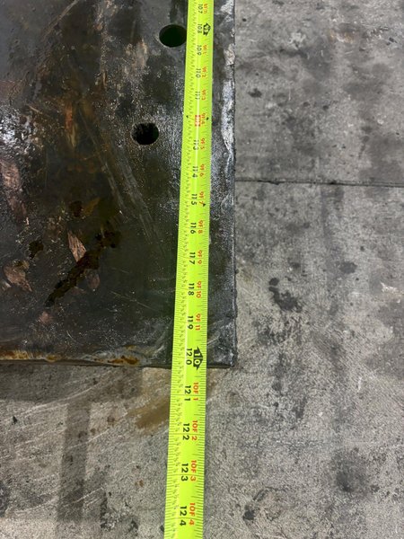 48&quot; X 120&quot; X 2&quot; THICK STEEL FLOOR / BOLSTER PLATE: STOCK #22741