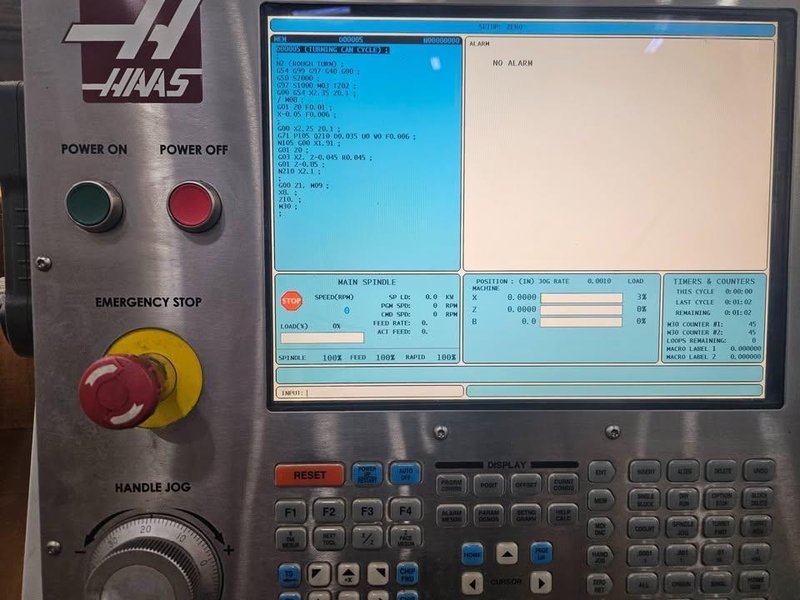 Haas SL-30T CNC Lathe, 2008 – Tailstock, Chip Conveyor