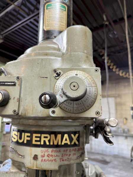 SUPERMAX YCM-265 VERTICAL MILL W/ TOOLING. STOCK #1008125