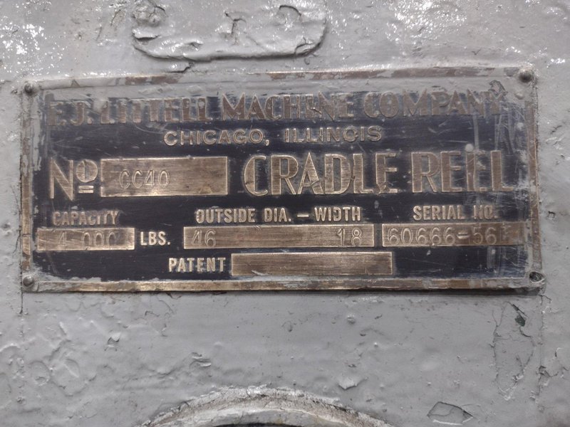 4,000 LBS X 18" LITTELL MODEL #CC40 COIL CRADLE STRAIGHTENER: YOBRO #24883