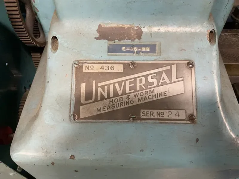 UNIVERSAL 20” X 44” HOB &amp; WORM MEASURING MACHINE  -  436