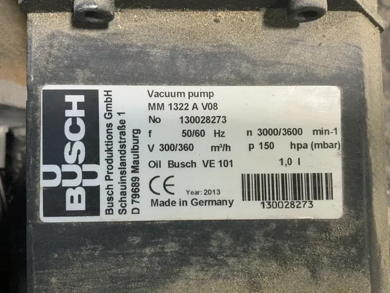 Busch 8 Kw Vacuum Pump - Mink Mm 1322 Av