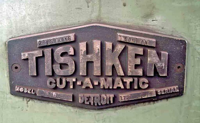 60 Ton Tishken Cutoff Press STOCK# 4302