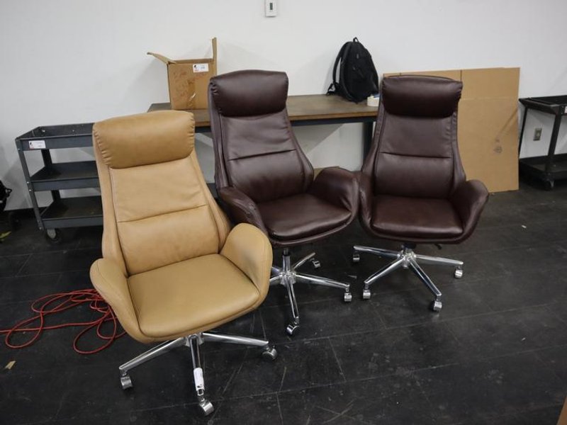 Highback Office Chairs on Casters (3)- Auction Item