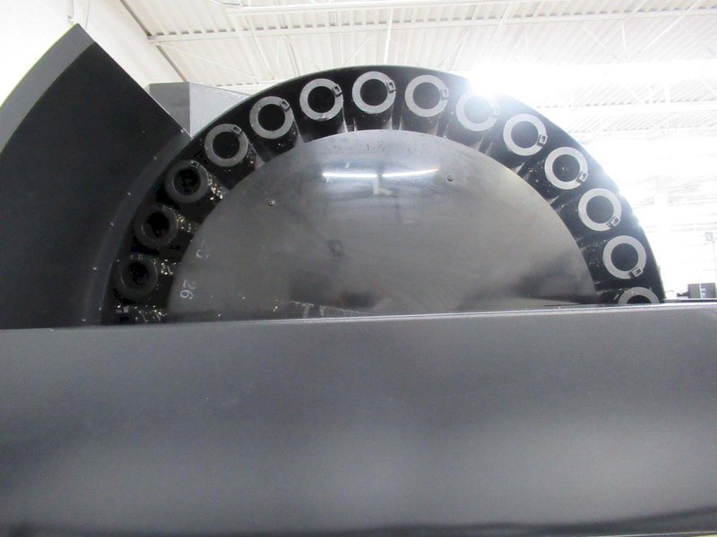 Doosan DNM 500 CNC Vertical Machining Center, 12K RPM Spindle, High Pressure Coolant, Renishaw Probing, Full 4th Axis, Chip Conveyor