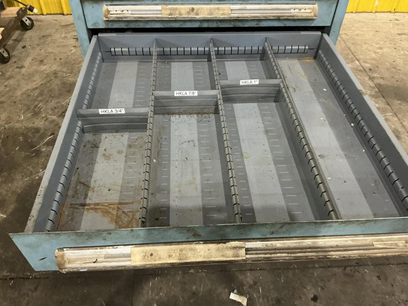 11 DRAWER STANLEY VIDMAR 28" X 30" X 59" TOOL &amp; PARTS STORAGE CABINET: YOBRO #25961