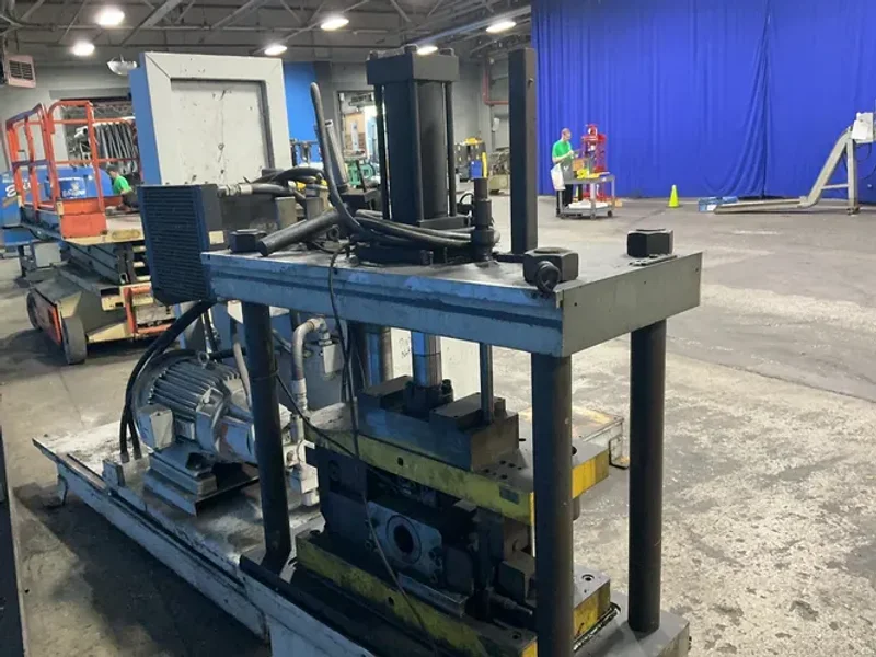 30 HP, 12.5”X27” PRESS HYDRAULIC PRESS WITH HYDRAULIC POWER UNIT
