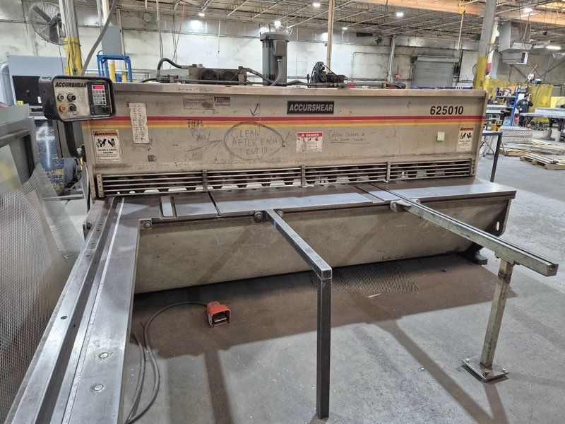 1/4” x 10’ Accurshear 625010 Hydraulic Shear, 1999