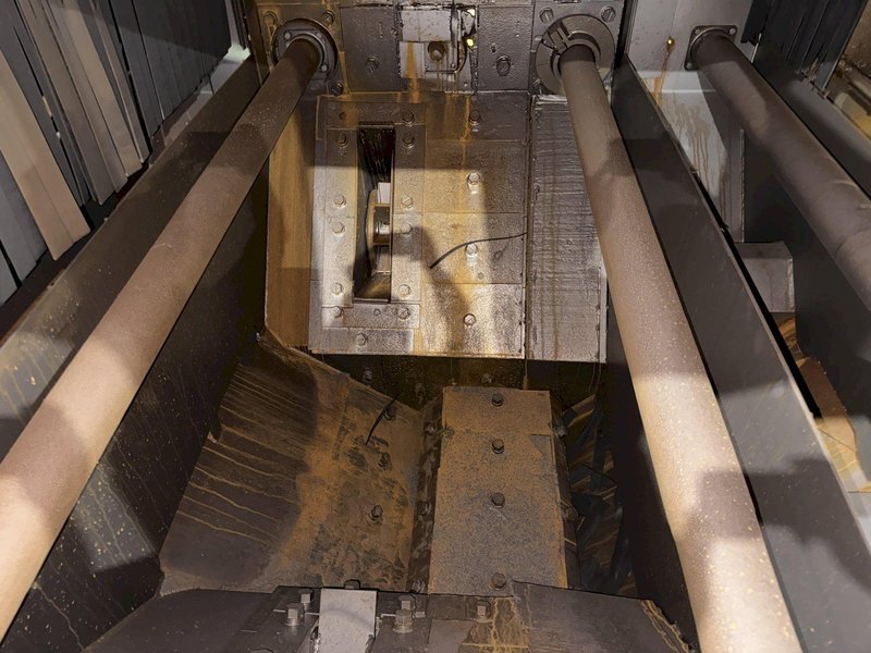 72" WIDE x 16" HIGH PANGBORN MODEL #ES1821-125 TOP &amp; BOTTOM PLATE SHOT BLAST MACHINE, WITH DUST COLLECTOR: YOBRO #25181