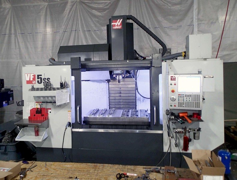 Haas VF-5SS 5-Axis VMC, 2020- TR200Y Trunnion Rotary Table, Probing, TSC, HSM, TCPC &amp; DWO, Auto Doors