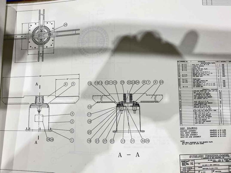 60,000# x 72" Strilich 4 Arm Entry Turnstile STOCK #2936