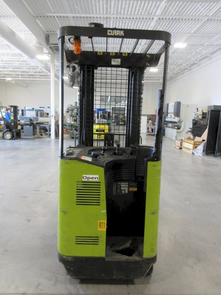 Clark NPR20 Electric Standing Reach Forklift with Auto 1000 24VCharger, 4000 LB Load Capacity- Auction Item