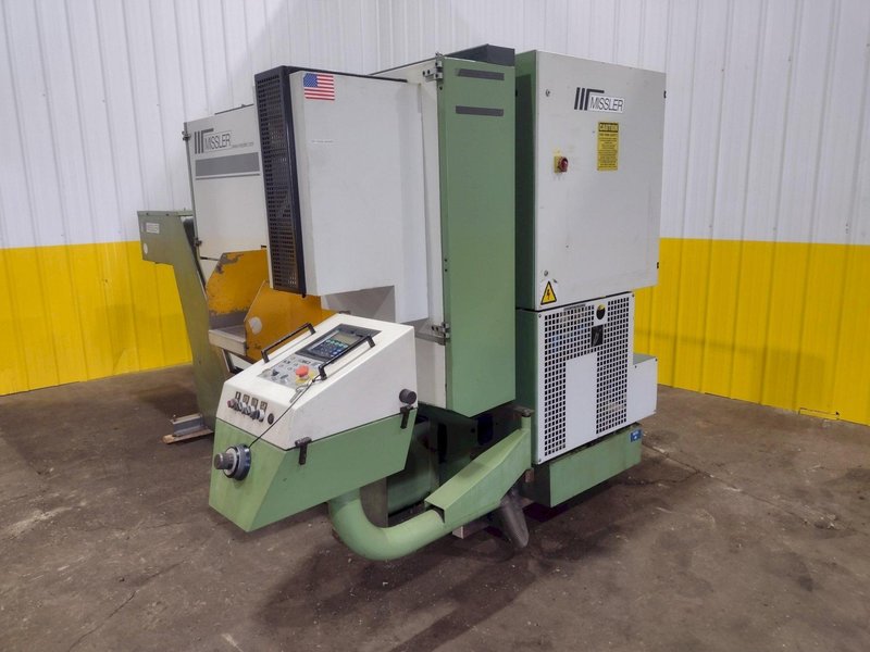 13.4&quot; X 13.4&quot; MISSLER MODEL #DEB-340-CE AUTOMATIC HORIZONTAL BANDSAW, NEW 2000: STOCK #19627