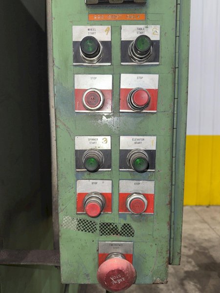 4 STATION X 20 HP -72&quot; X 40&quot; BRONCO SHOT BLAST ROTARY TABLE PART BLASTIN MACHINE: STOCK #23778