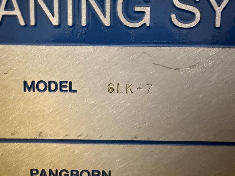 72” PANGBORN MODEL #6LK-7 ROTARY TABLE SHOT BLAST MACHINE, ONLY 962 HOURS: YOBRO #25200