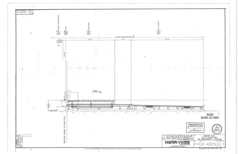 72" x 0.500" x 60,000# Herr Voss Cut To Length Line STOCK# 4397