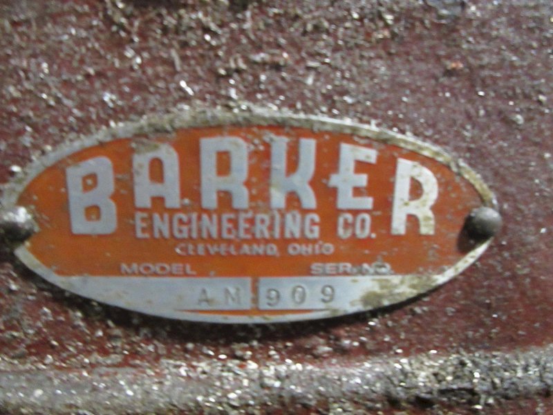 Barker Model AM,  3 Axis Milling Machine, with Pneumatic Clamping System and Pedestal Stand.- Auction Item