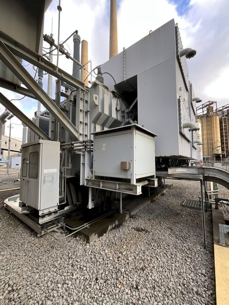 #5 cranker (not available now) HICO Three Phase Shell Form Transformer, Rated Capacity  81000/108000/135000 KVA, 345000 HV, 13800 XV, 13800 LV, Class ONAN/ONAF1/ONAF2