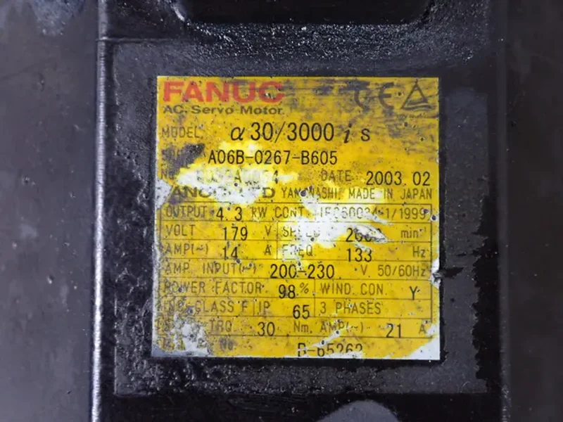 Fanuc  4.3 Kw Servo Motor  - A30/3000 / A06b-0267-b605