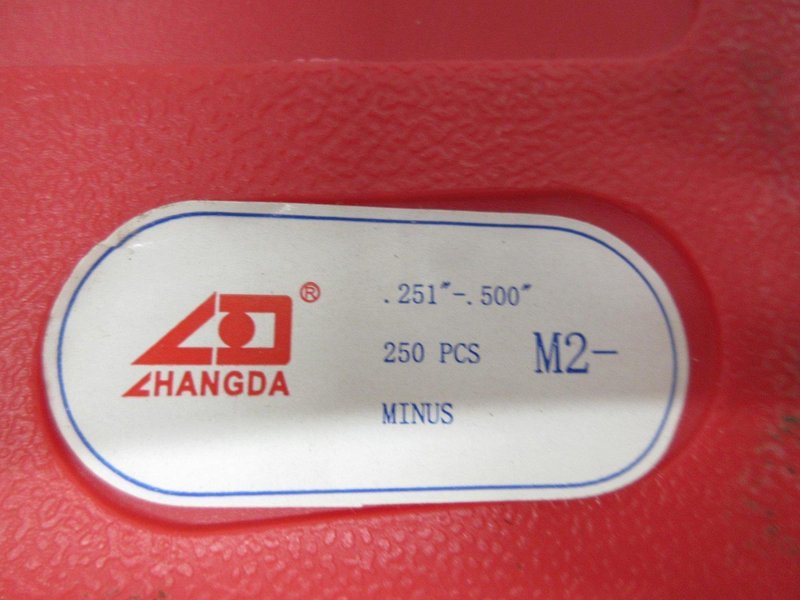 Changda .061 - .250" &amp; .251 - .500" Minus Pin Gage Sets, ***New In Plastic Divider Cases***- Auction Item