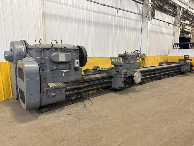 56" x 336" (28') BERTRAM ENGINE LATHE WITH DUAL CARRIAGES: STOCK #10964