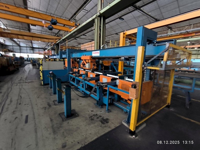 50 TON ASMAG DRAW BENCH w/INLINE SAW CUTTING, NEW 2003