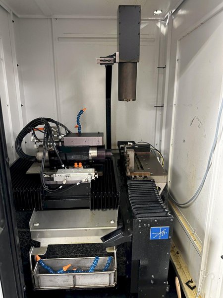 GF Microlution MR4 Precision Micro Lathe 2018 Fanuc Oi-TF Modular Design, Gang-Style Tooling, Multiple Axes of Motion, Valuable Y-axis, Camara System, Capable of Achieving Positional Accuracy of +/- 1 µm, with Spindle Speeds up to 15,000 rpm and Tooling Speeds up to 30,000 rpm