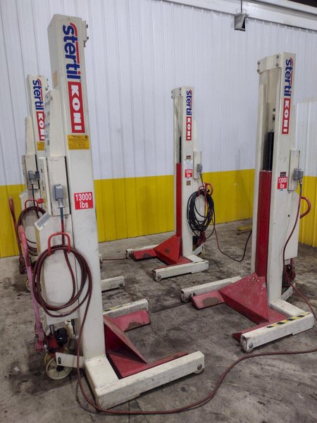 (4) 13,000 LBS STERTIL-KONI MODEL ST-1060 HEAVY DUTY MOBILE COLUMN LIFT JACKS: STOCK #23063