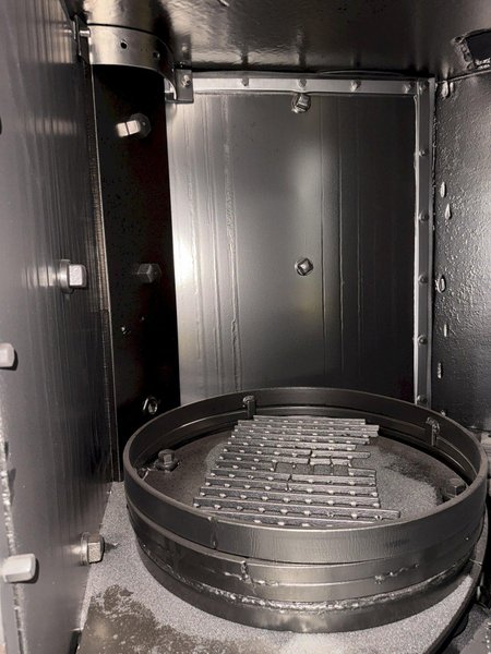 4 STATION X 20 HP -72&quot; X 40&quot; BRONCO SHOT BLAST ROTARY TABLE PART BLASTIN MACHINE: STOCK #23778