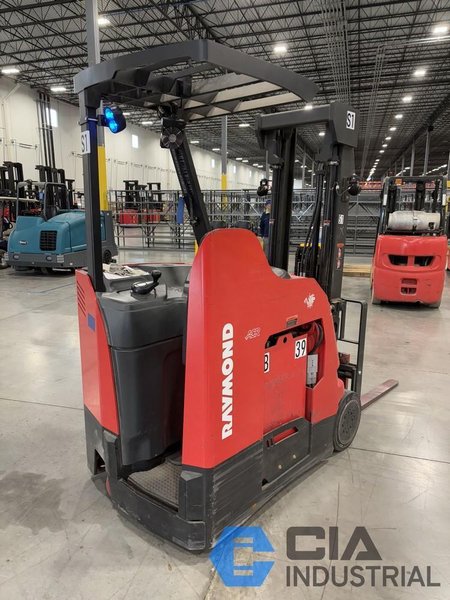 2021 - 3,000 LB. RAYMOND MODEL 415-C30TF STAND-UP ELECTRIC FORKLIFT