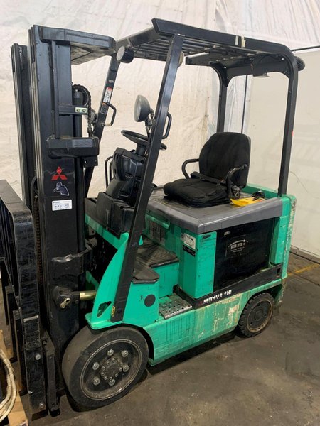 4,450 LB. MITSUBISHI MODEL FBC25N-AC ELECTRIC FORKLIFT. STOCK # 1162923.