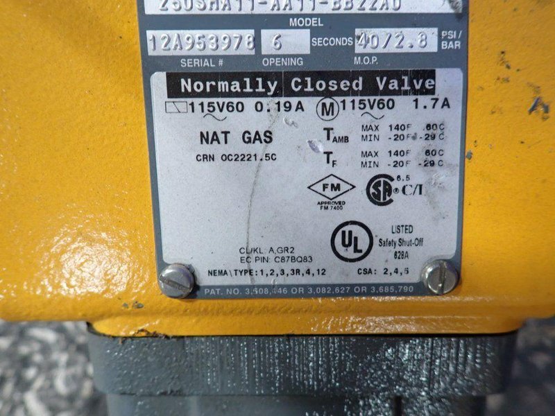 MAXON NATURAL GAS VALVE  -  250SMA11-AA11-BB22A0