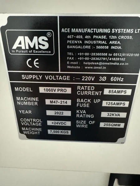 Used 2022 JTEKT TOYODA 1060V-PRO | Vertical Machining Centers