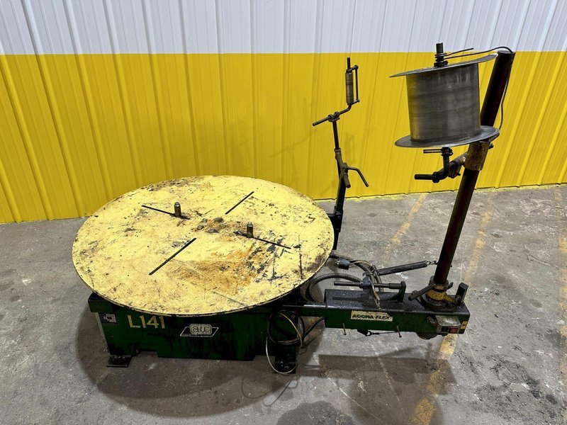 5,500 LBS X 48&quot; AWC (ACCRA-WIRE CONTROLS) MODEL #F-200 HORIZONTAL PALLET TYPE POWERED DE-COILER REEL: STOCK #20266