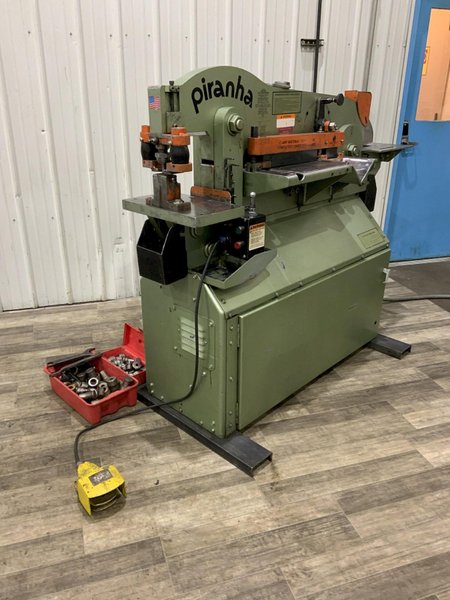 50 TON PIRANHA MODEL #P50 HYDRAULIC IRONWORKER: STOCK #80733