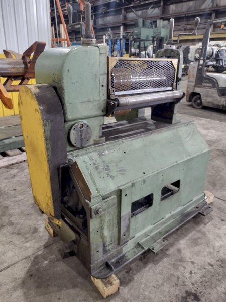 18&quot; WIDE X 2,500 LBS YODER MODEL #M2 PULL THROUGH SLITTING LINE, INCLUDES UNCOILER, SLITTER &amp; RECOILER: STOCK #22471