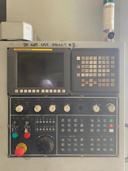 Accuway UV-100 CNC VTL, 2013 – Live Tooling, 40″ Chuck, Fanuc Control, 1200 Cut Hours