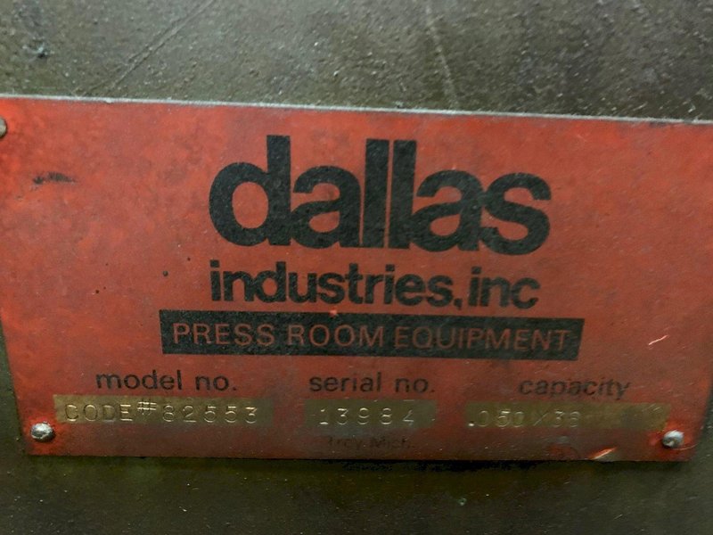 Dallas Industries Powered Coil Straightener 36" Wide