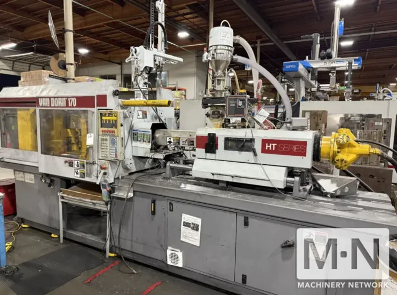 170 TON 10 OZ VAN DORN MODEL 170HT-10 INJECTION MOLDING MACHINE MFG 1998